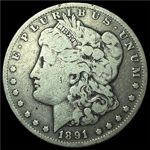 1891-CC Silver Morgan Dollar ABOUT UNCIRCULATED