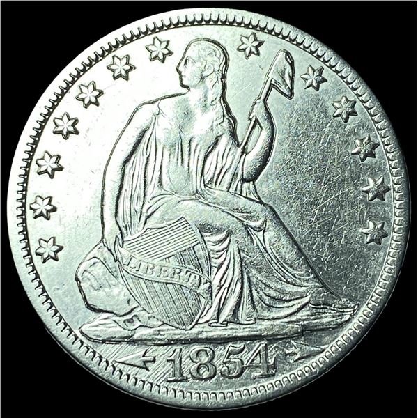 1854-O Silver Half Dollar CHOICE AU