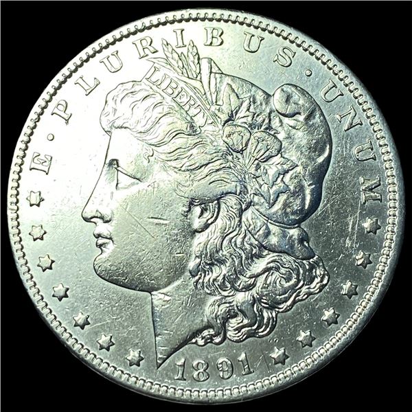1891-S Silver Morgan Dollar CHOICE AU