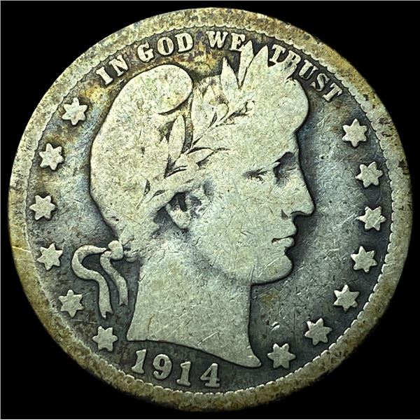 1914 Barber Quarter NEARLY UNCIRCULATED