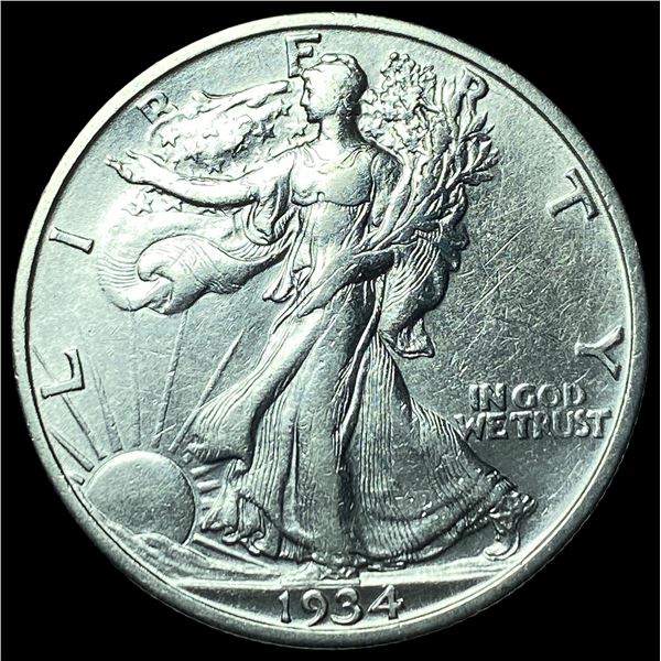 1934-S Silver Walking Liberty Half Dollar NEARLY UNCIRCULATED