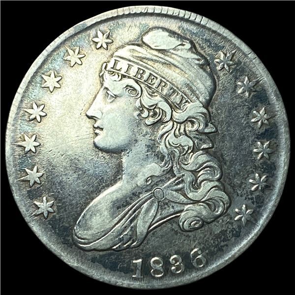 1836 Capped Bust Half Dollar NEARLY UNCIRCULATED