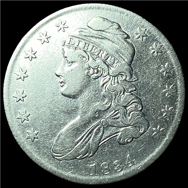1834 Capped Bust Half Dollar NEARLY UNCIRCULATED