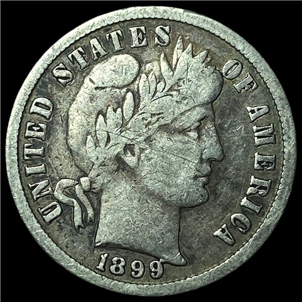 1899-S Silver Barber Dime LIGHTLY CIRCULATED