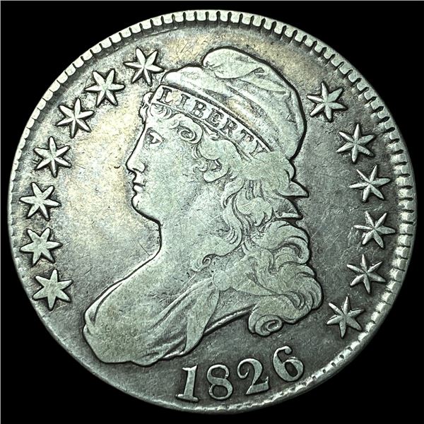 1826 Capped Bust Half Dollar LIGHTLY CIRCULATED