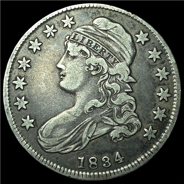 1834 Capped Bust Half Dollar NEARLY UNCIRCULATED
