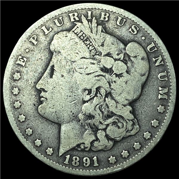 1891-CC Silver Morgan Dollar LIGHTLY CIRCULATED