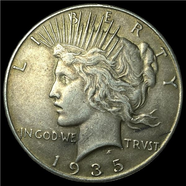 1935 Silver Peace Dollar NEARLY UNCIRCULATED