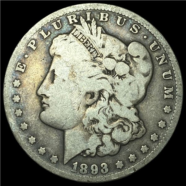 1893-CC Silver Morgan Dollar LIGHTLY CIRCULATED
