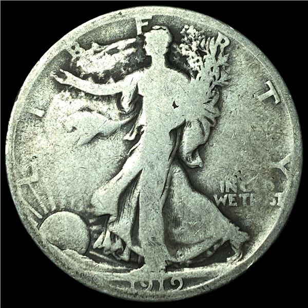 1916-S Silver Walking Liberty Half Dollar LIGHTLY CIRCULATED