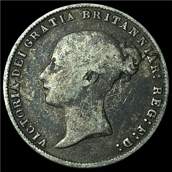 1866 Silver Sixpence Victoria LIGHTLY CIRCULATED