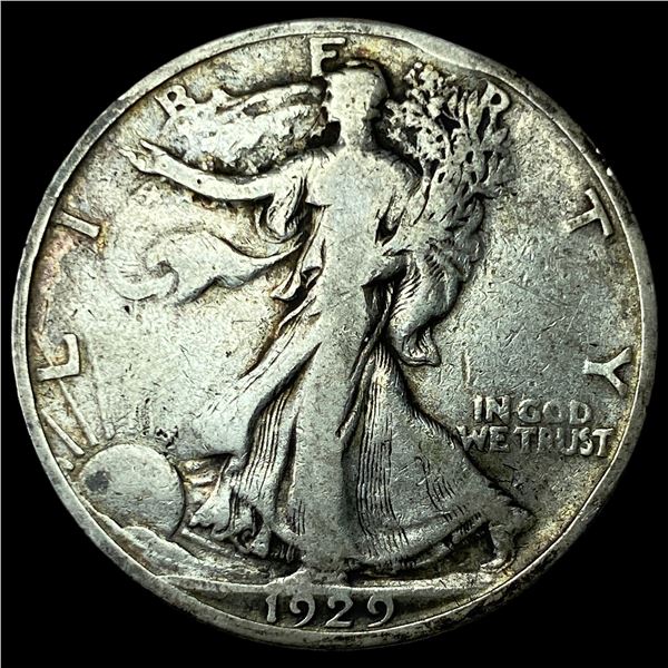 1929-S Silver Walking Liberty Half Dollar LIGHTLY CIRCULATED