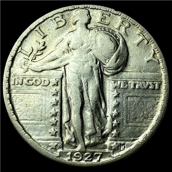 1927-S Silver Standing Liberty Quarter NEARLY UNCIRCULATED