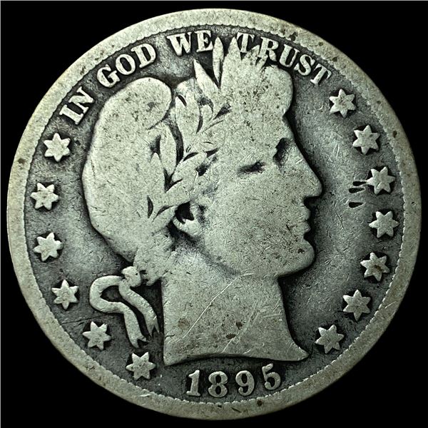 1895-O Silver Barber Half Dollar LIGHTLY CIRCULATED