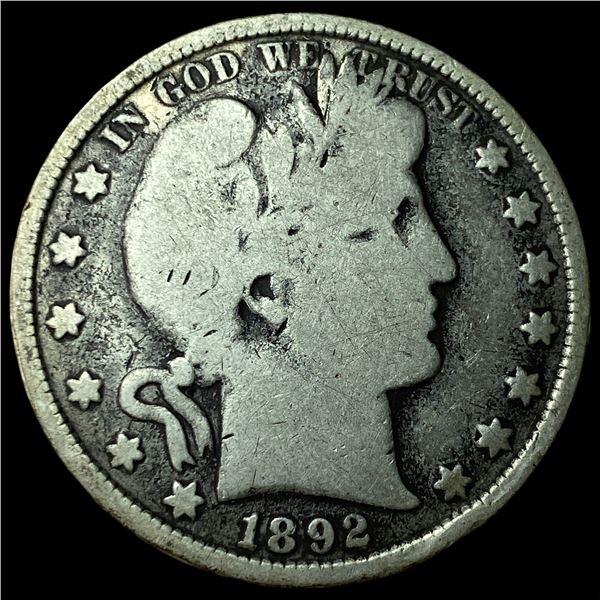 1892 Silver Half Dollar (Barber) LIGHTLY CIRCULATED