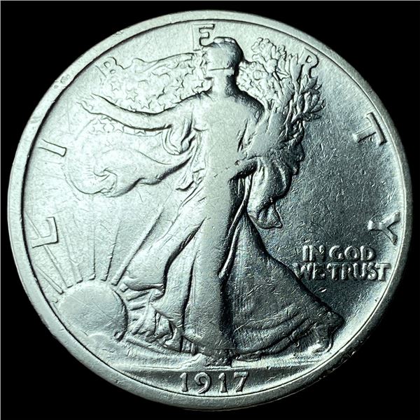 1917-S Silver Walking Liberty Half Dollar CLOSELY UNCIRCULATED