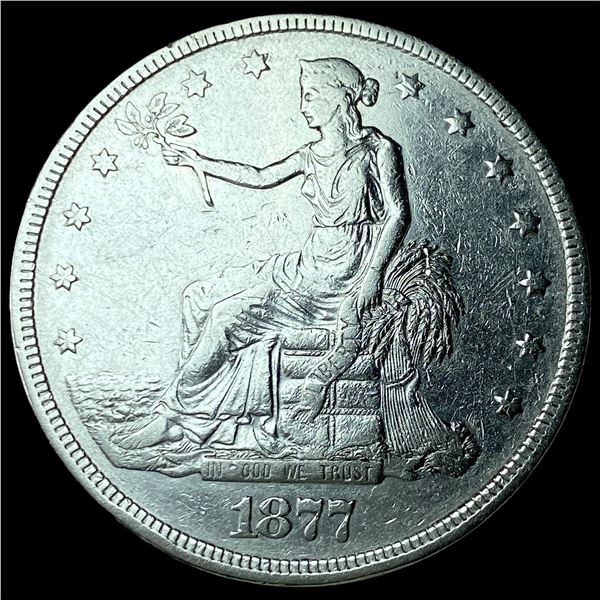 1877 Silver Trade Dollar CLOSELY UNCIRCULATED