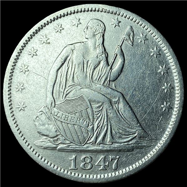 1847-O Silver Half Dollar CHOICE AU