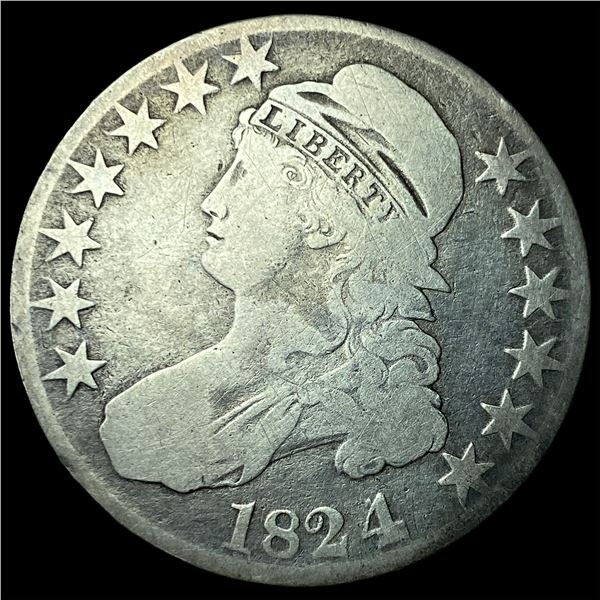 1824 Capped Bust Half Dollar LIGHTLY CIRCULATED