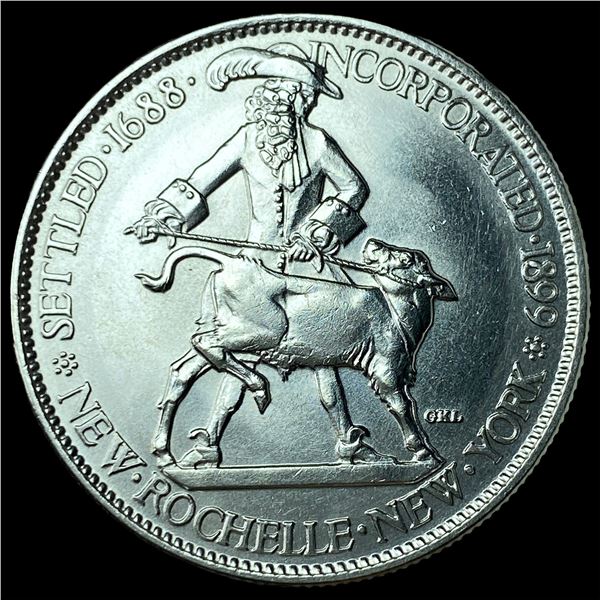 1938 Silver New Rochelle Half Dollar GEM BU