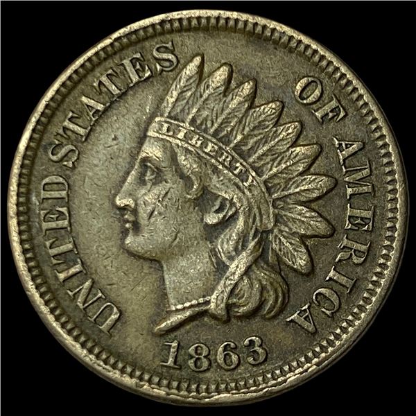 1863 Indian Head Cent NEARLY UNCIRCULATED