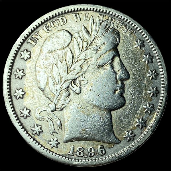 1896-S Silver Barber Half Dollar NEARLY UNCIRCULATED