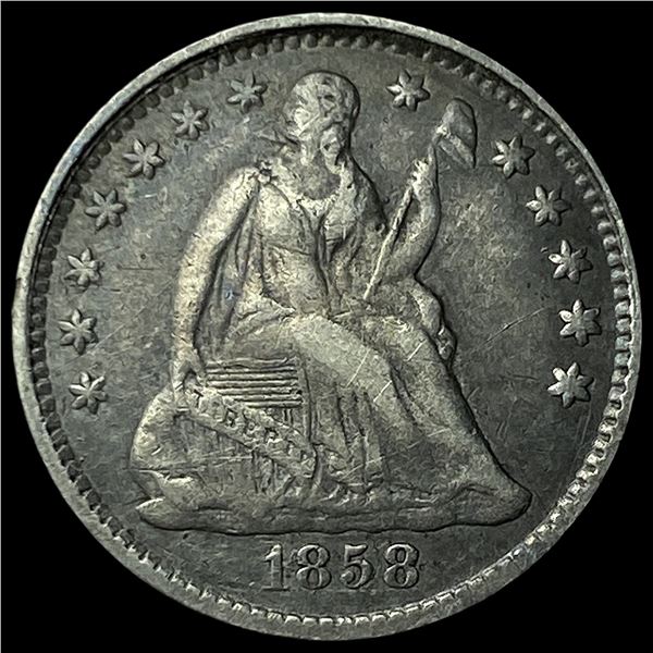 1858 Seated Liberty Half Dime LIGHTLY CIRCULATED