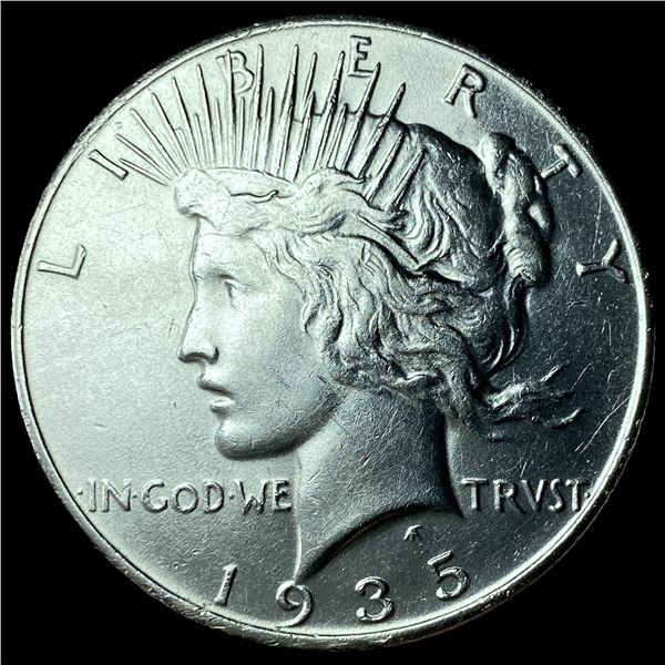1935 Silver Peace Dollar CLOSELY UNCIRCULATED