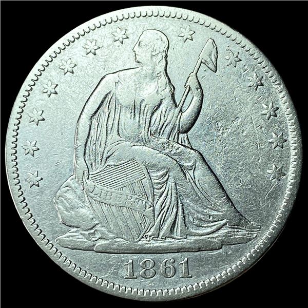 1861 Silver Half Dollar NEARLY UNCIRCULATED