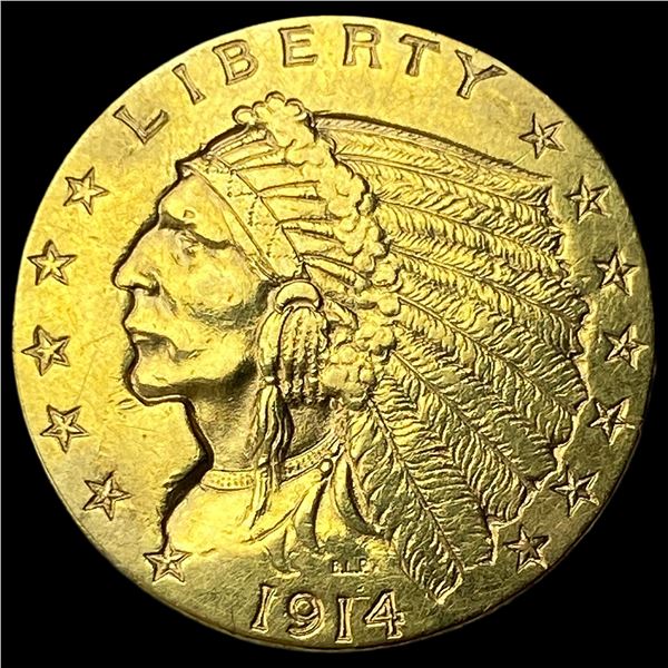 1914 Indian Head Gold $2.50 Quarter Eagle UNCIRCULATED