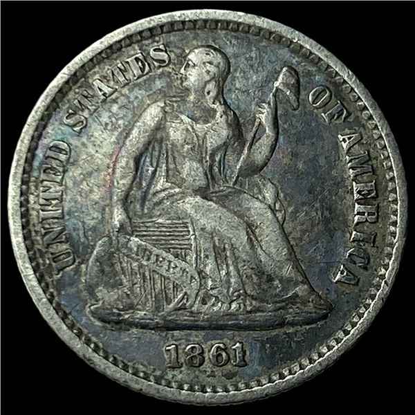 1861 Silver Half Dime LIGHTLY CIRCULATED
