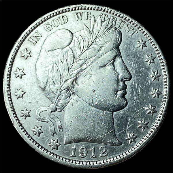 1912-S Silver Barber Half Dollar CLOSELY UNCIRCULATED