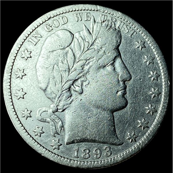1893-S Silver Barber Half Dollar NEARLY UNCIRCULATED