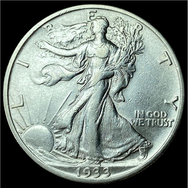 1933-S Silver Walking Liberty Half Dollar CLOSELY UNCIRCULATED