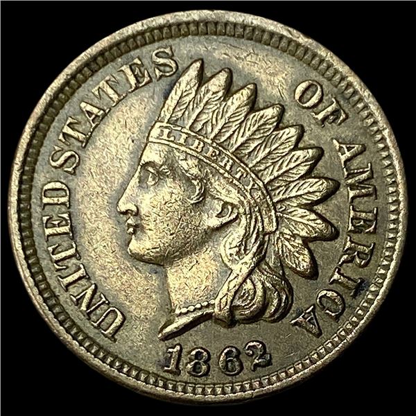 1862 Indian Head Cent CHOICE AU