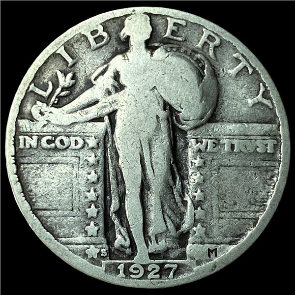 1927-S Silver Standing Liberty Quarter LIGHTLY CIRCULATED