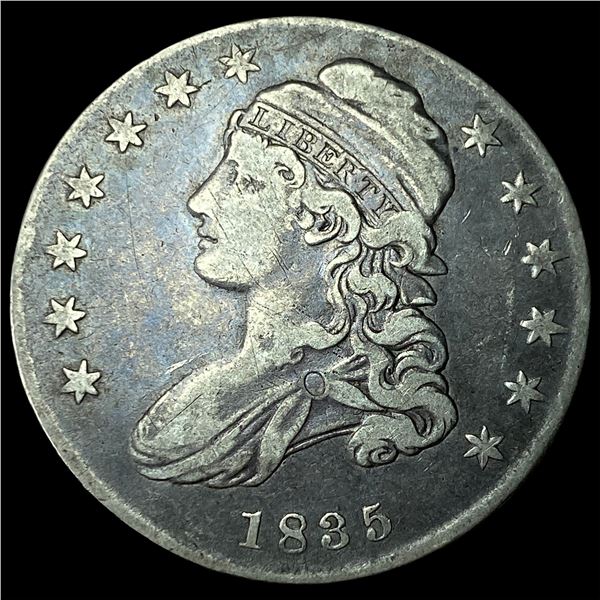 1835 Capped Bust Half Dollar LIGHTLY CIRCULATED