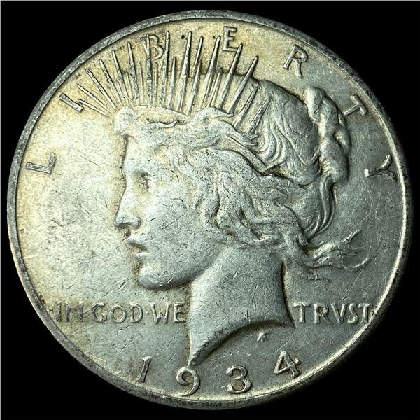 1934-S Silver Peace Dollar NEARLY UNCIRCULATED
