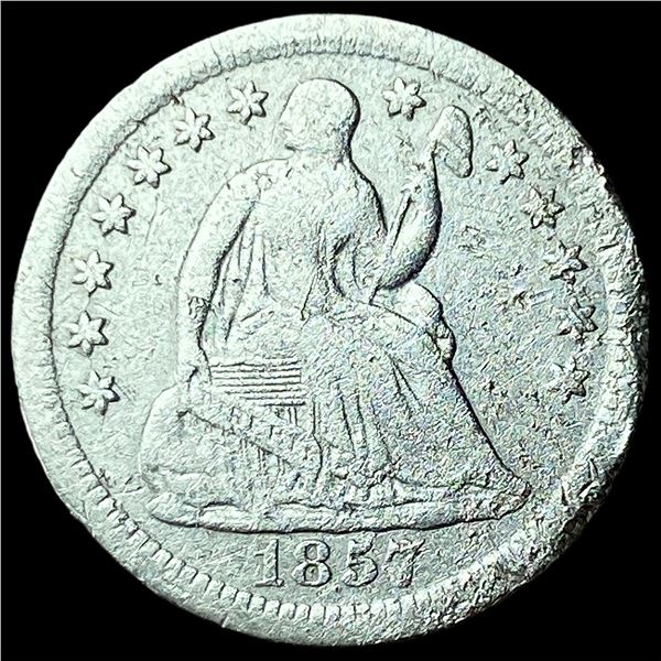 1857-O Silver Half Dime LIGHTLY CIRCULATED