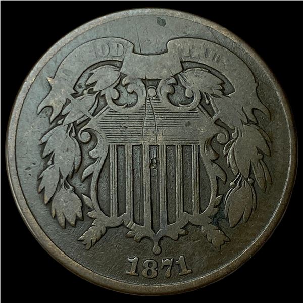 1871 Two-Cent Piece LIGHTLY CIRCULATED