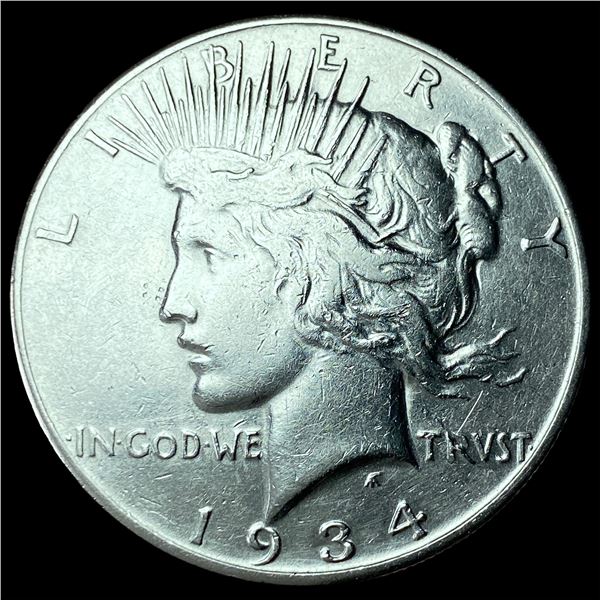 1934 Silver Peace Dollar CLOSELY UNCIRCULATED