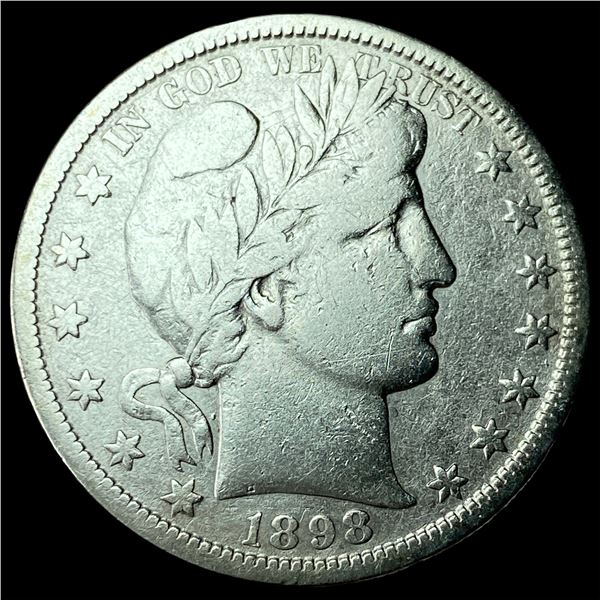 1898-S Silver Barber Half Dollar LIGHTLY CIRCULATED
