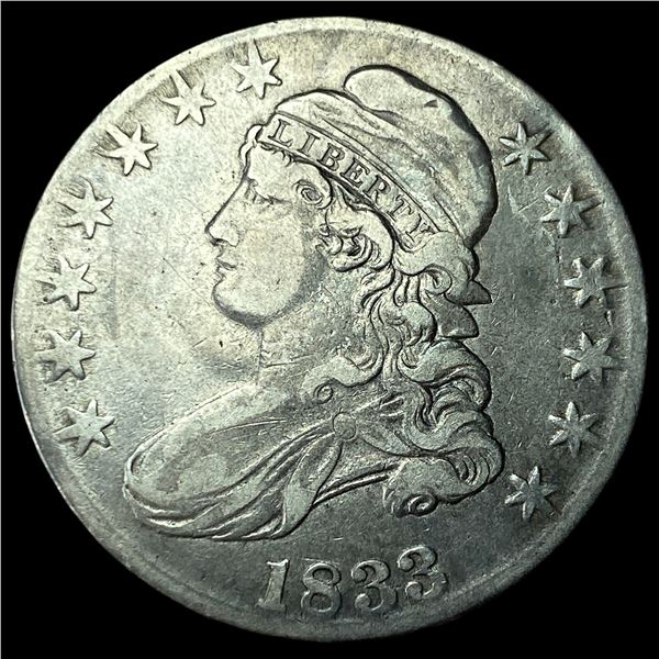 1833 Capped Bust Half Dollar NEARLY UNCIRCULATED