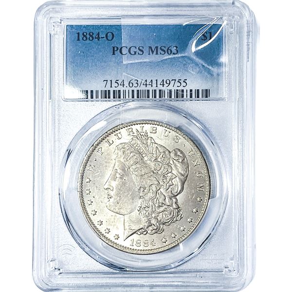 1884-O Morgan Silver Dollar PCGS MS63