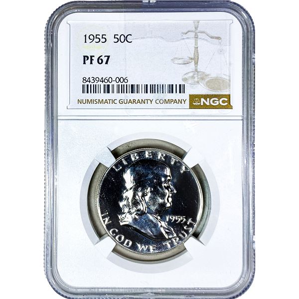 1955 Franklin Half Dollar NGC PF67