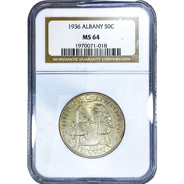 1936 Albany Half Dollar NGC MS64