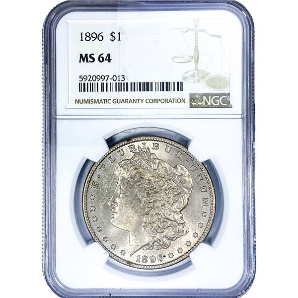 1896 Morgan Silver Dollar NGC MS64