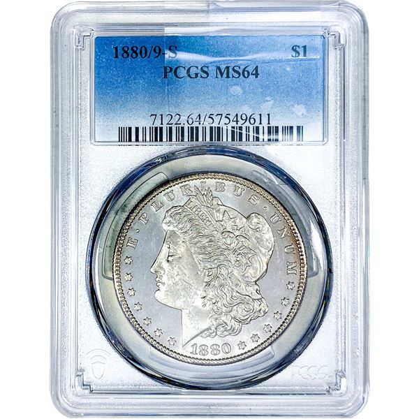 1880/9-S Morgan Silver Dollar PCGS MS64