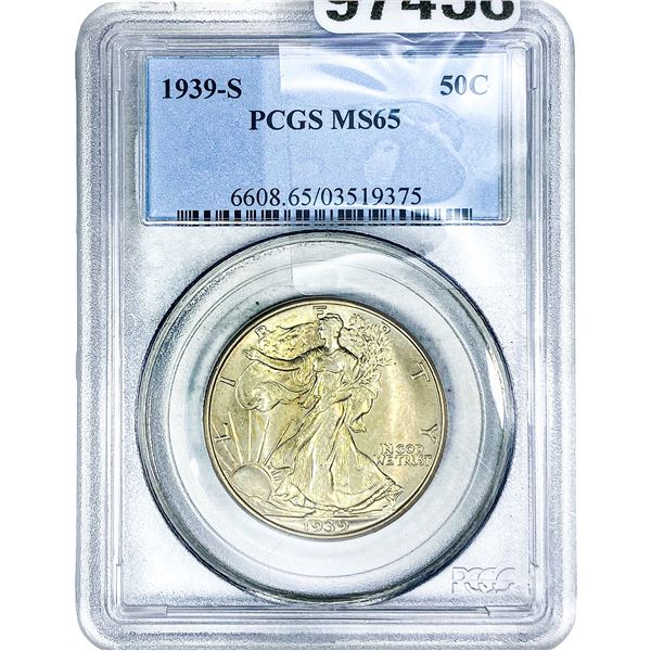 1939-S Walking Liberty Half Dollar PCGS MS65