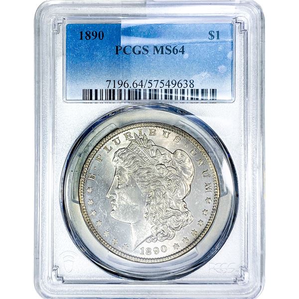 1890 Morgan Silver Dollar PCGS MS64